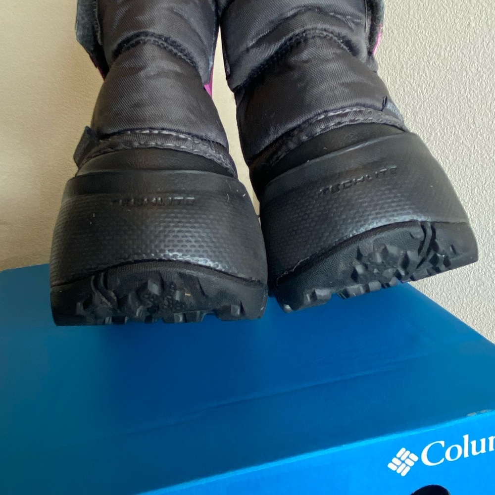 Columbia Youth Rope Tow Kruser 2 Snow Winter Boots, Size 3, Black & Pink - Picture 3 of 8